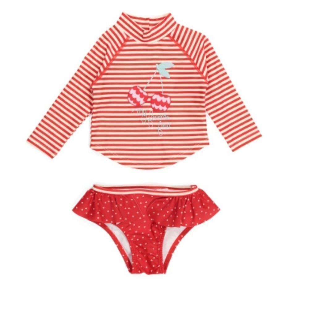 Jessica Simpson Cherry 2 Piece Rash Guard Set